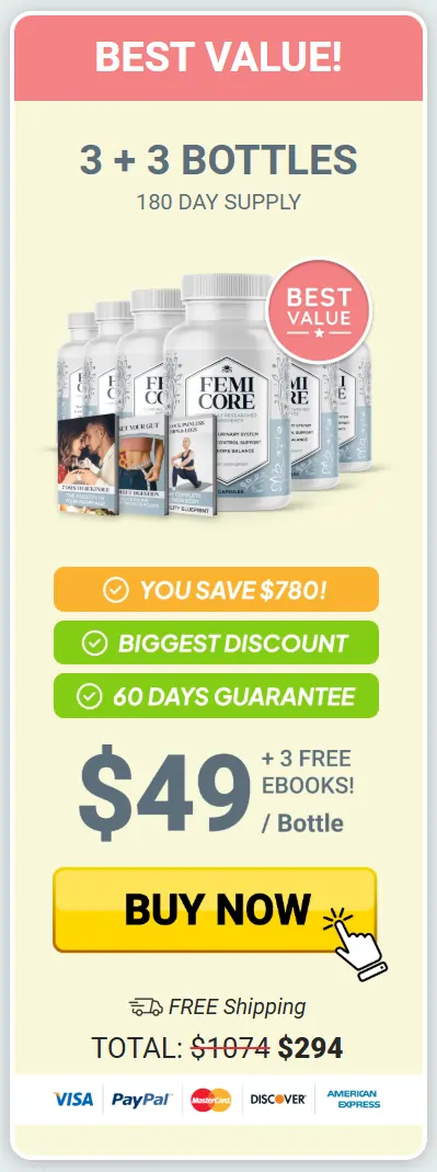 Buy FemiCore 6 bottles